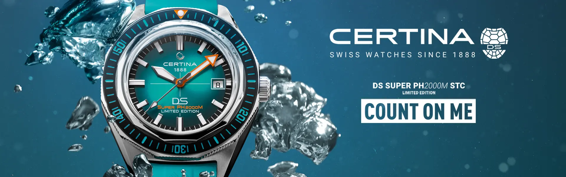 Certina — Swiss watches since 1888. DS Super PH2000M STC Limited Edition. Count on me.