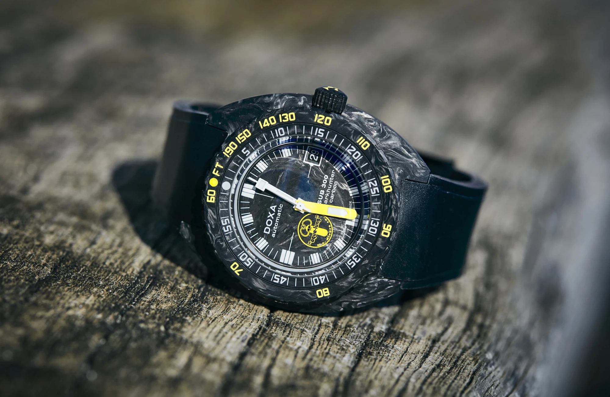 DOXA SUB 300 Carbon Aqua Lung US Divers Edition Sharkhunter Diver COSC Chronometer 822.70.101AQL.20, zdjęcie 8 z 8