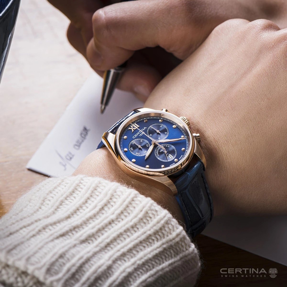 Certina DS-8 Lady Chronograph COSC C033.234.36.048.00, zdjęcie 2 z 8