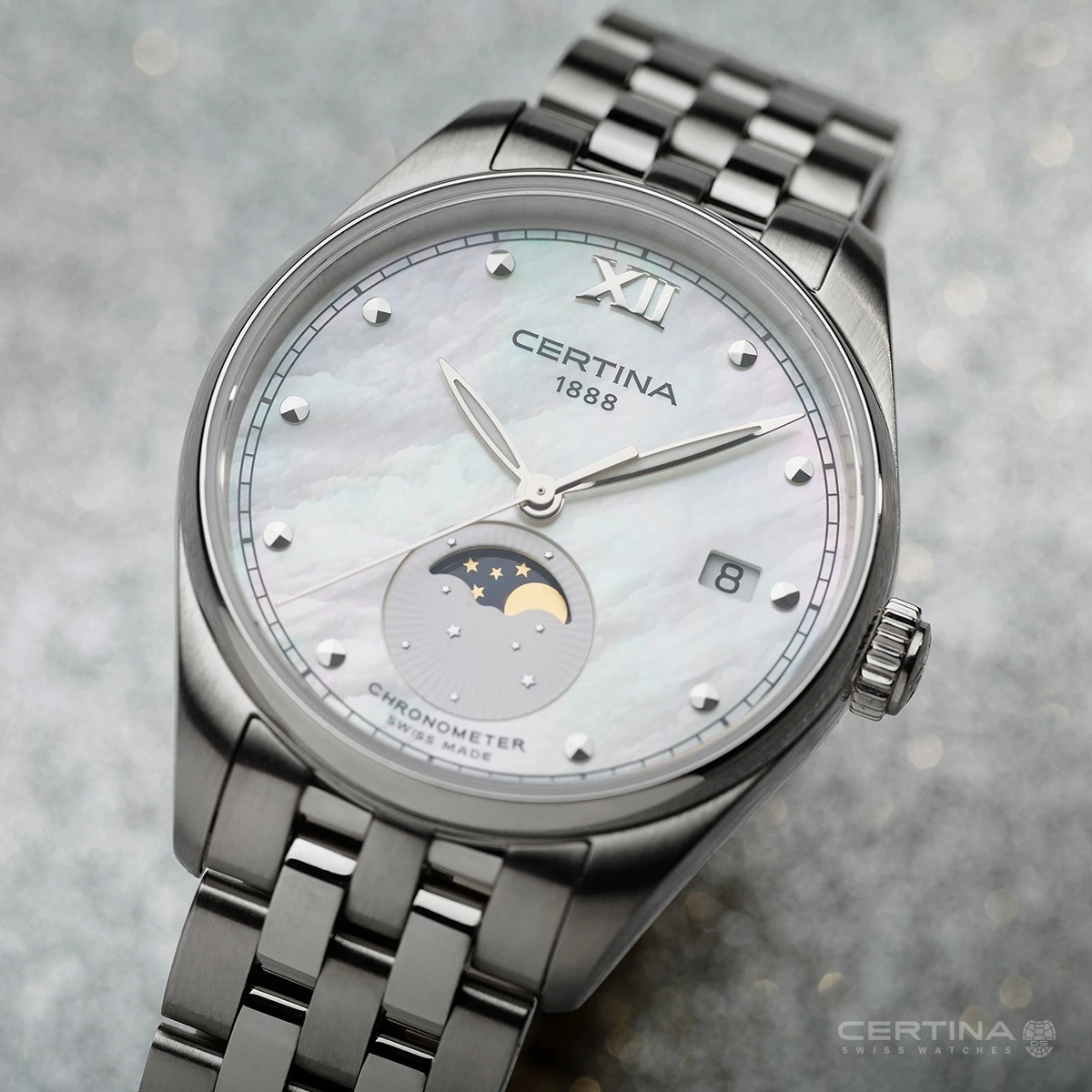Certina DS-8 Lady Moon Phase COSC C033.257.11.118.00, zdjęcie 3 z 6