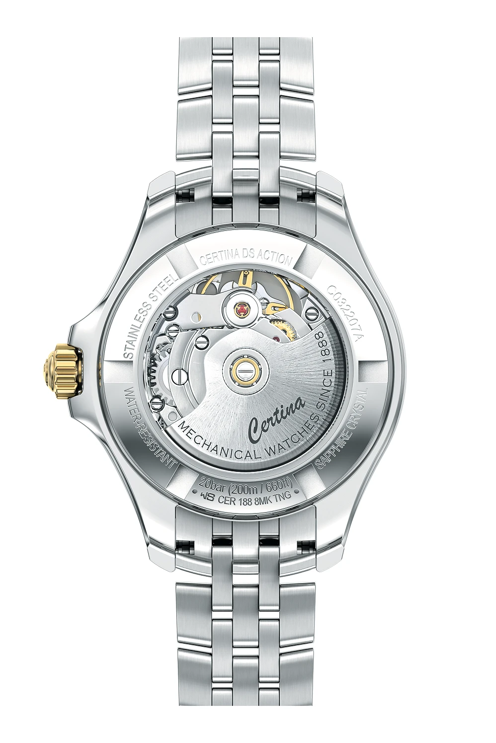 Certina DS Action Lady Powermatic 80 Diamonds C032.207.22.116.00, zdjęcie 3 z 6
