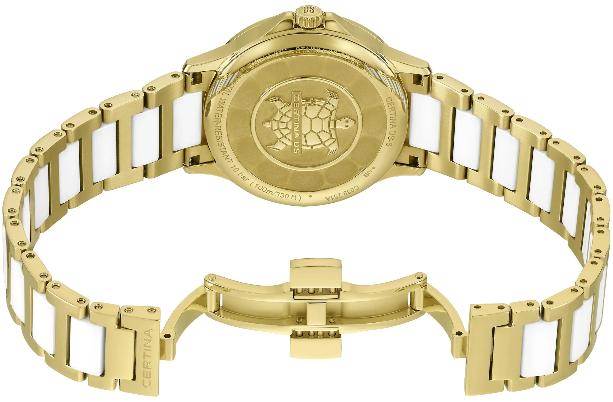 Certina DS-6 Lady Ceramic Gold PVD COSC Chronometer C039.251.33.017.00, zdjęcie 2 z 4